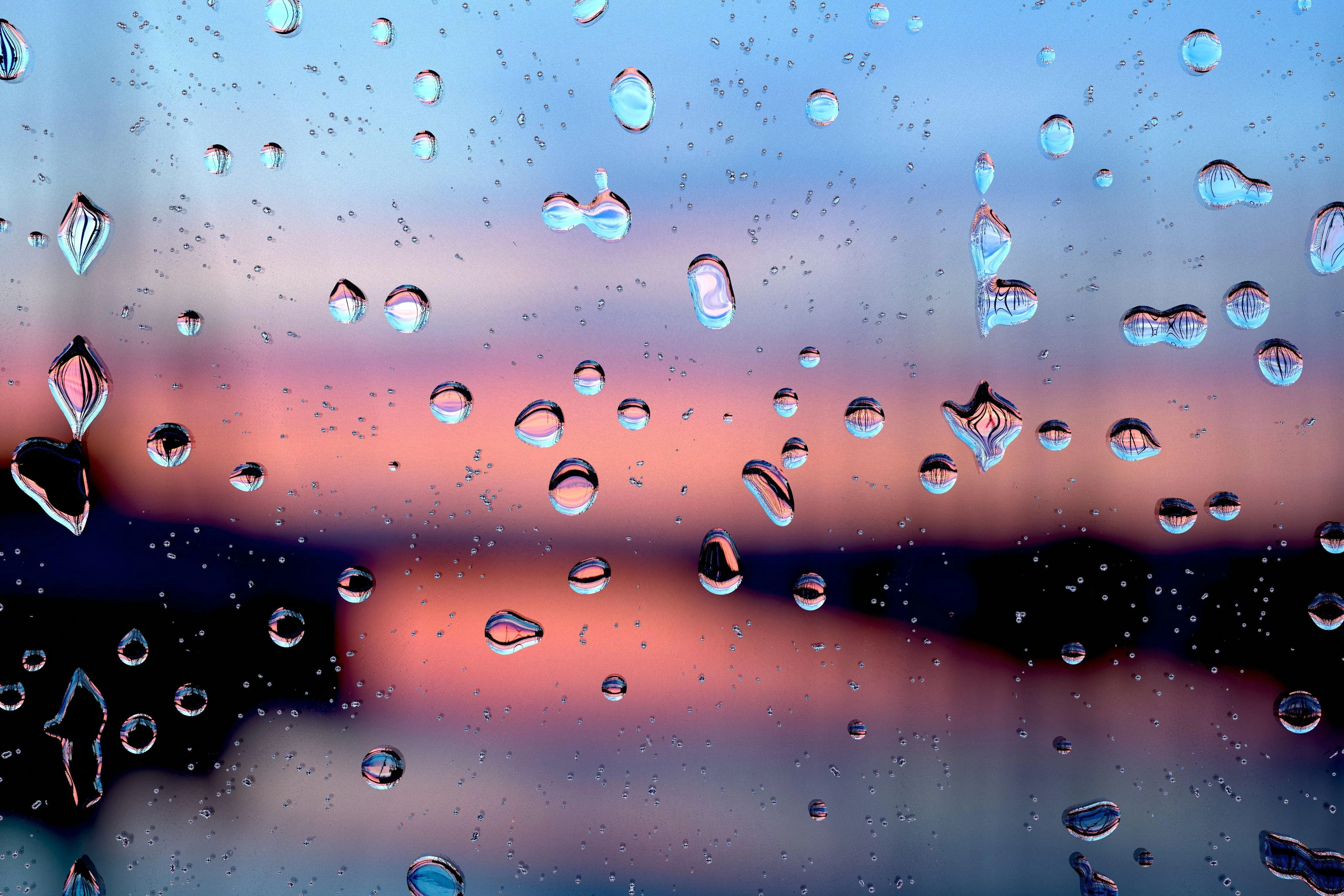 Abstract Twilight Rain