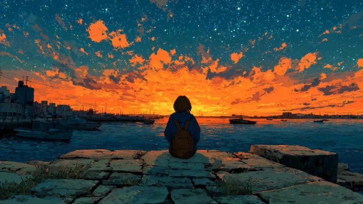 Evening Harbor Solitude