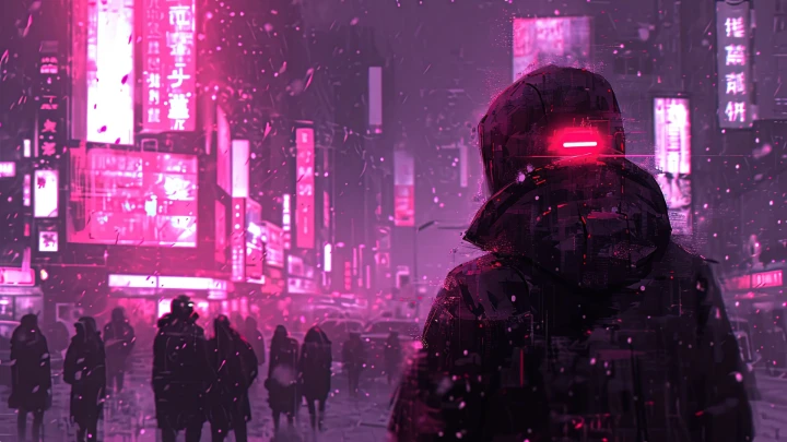 Cyberpunk Rain in Neo-Tokyo