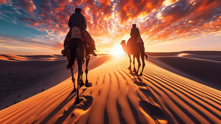 Caravan Across the Dunes