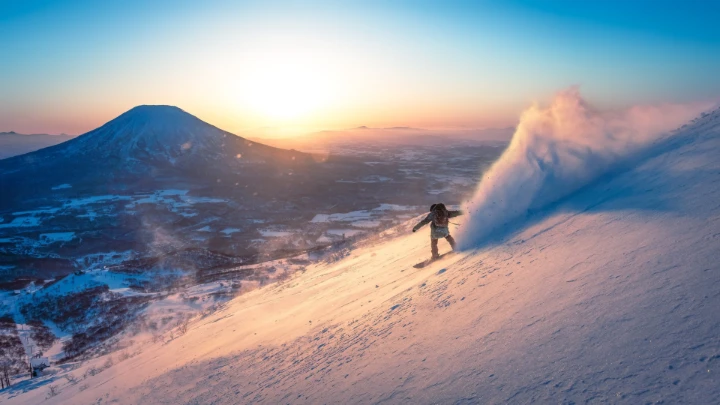 Golden Hour Snowboarding