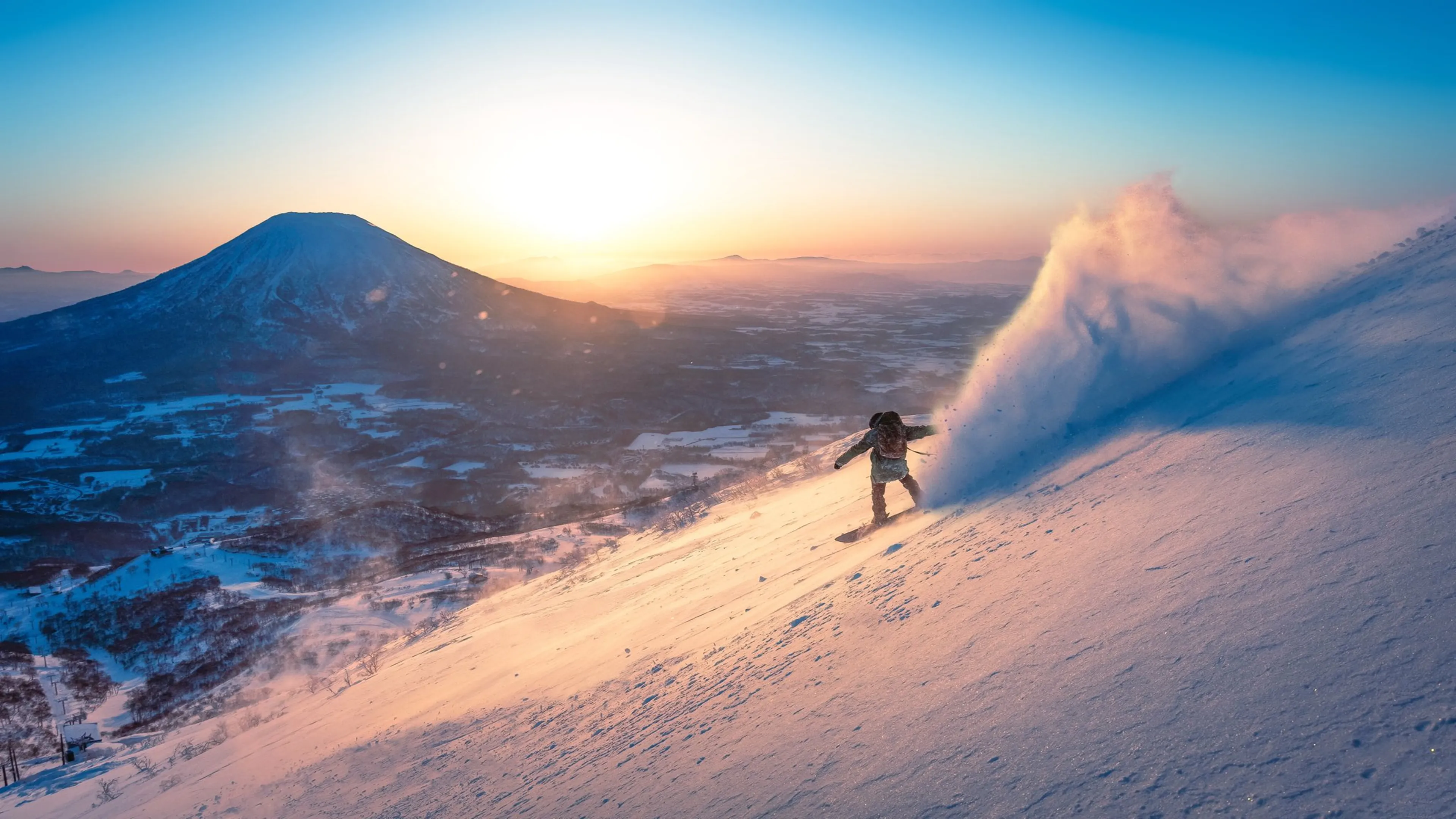 Golden Hour Snowboarding