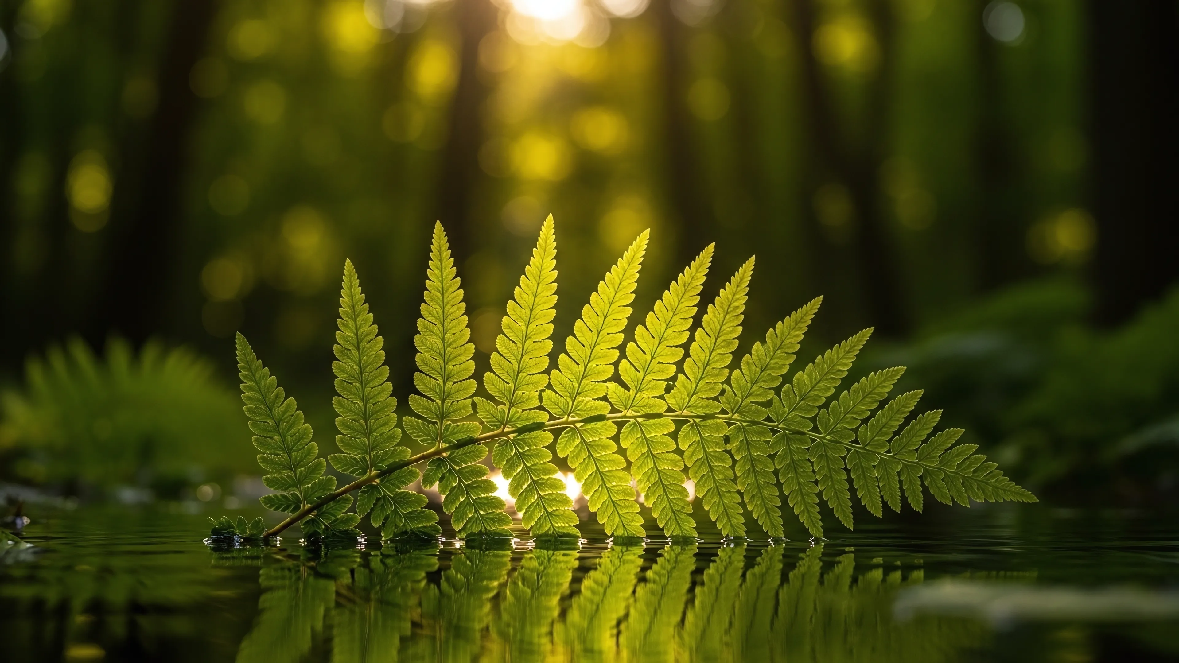 Forest Fern Reflection