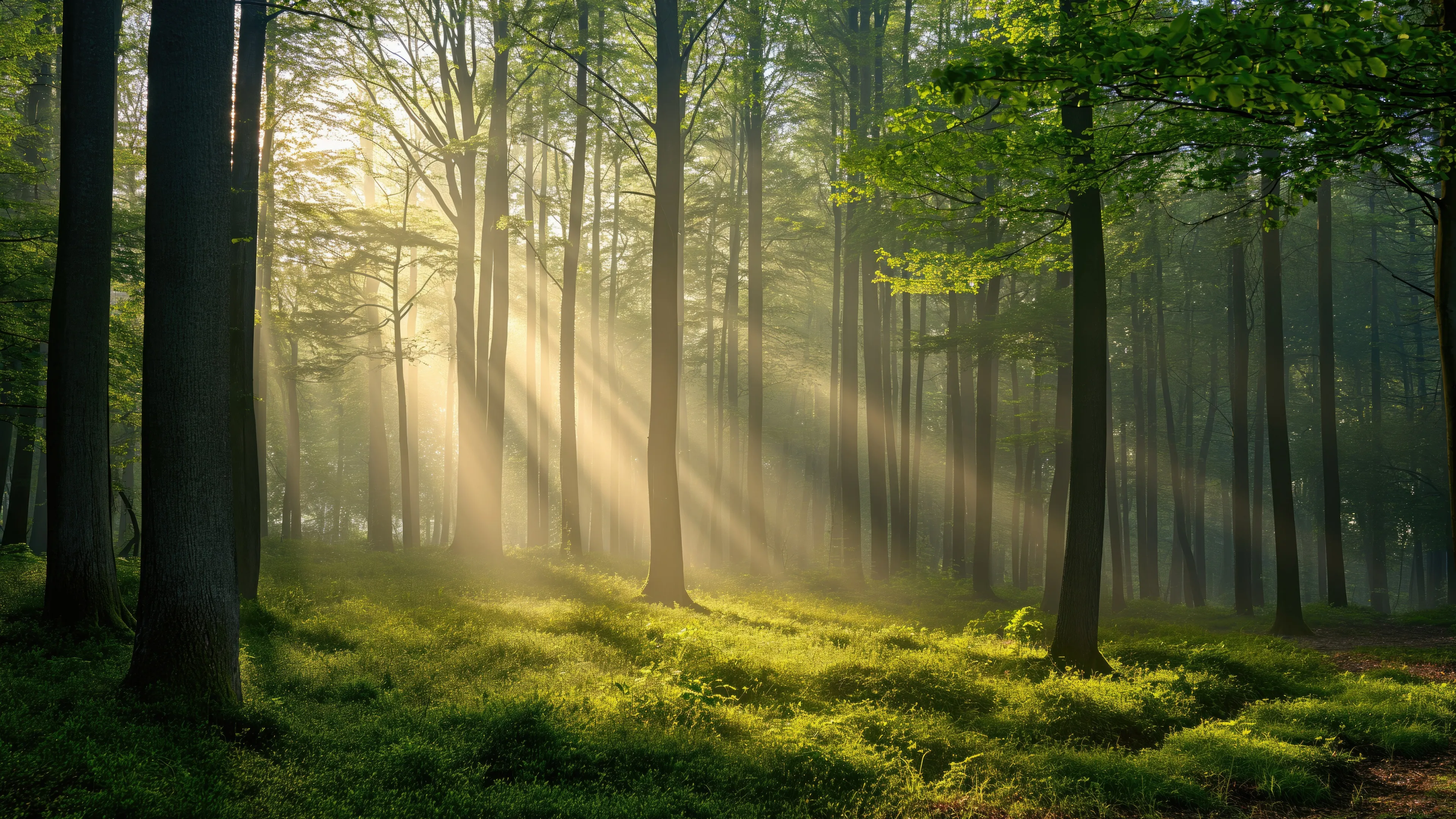 Morning Rays in the Woods