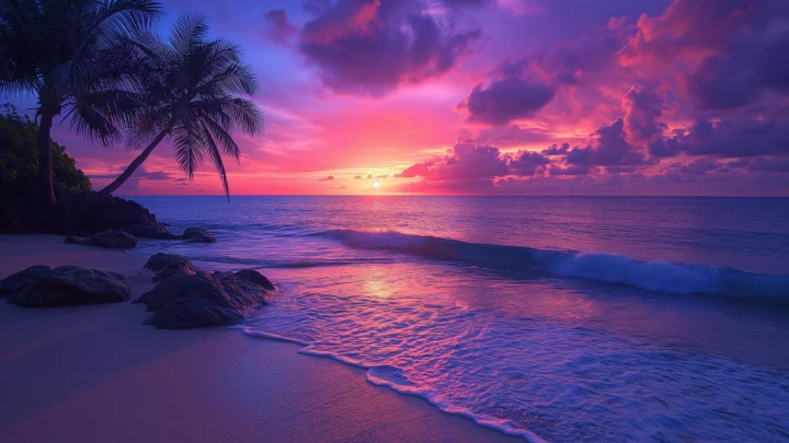 Purple Shoreline Paradise